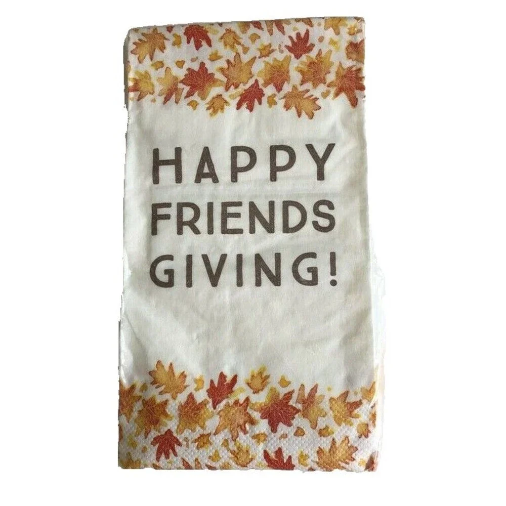 Thanksgiving Happy Friends Giving Paper Napkins Towels Buffet 3 Pk 20 CT Each